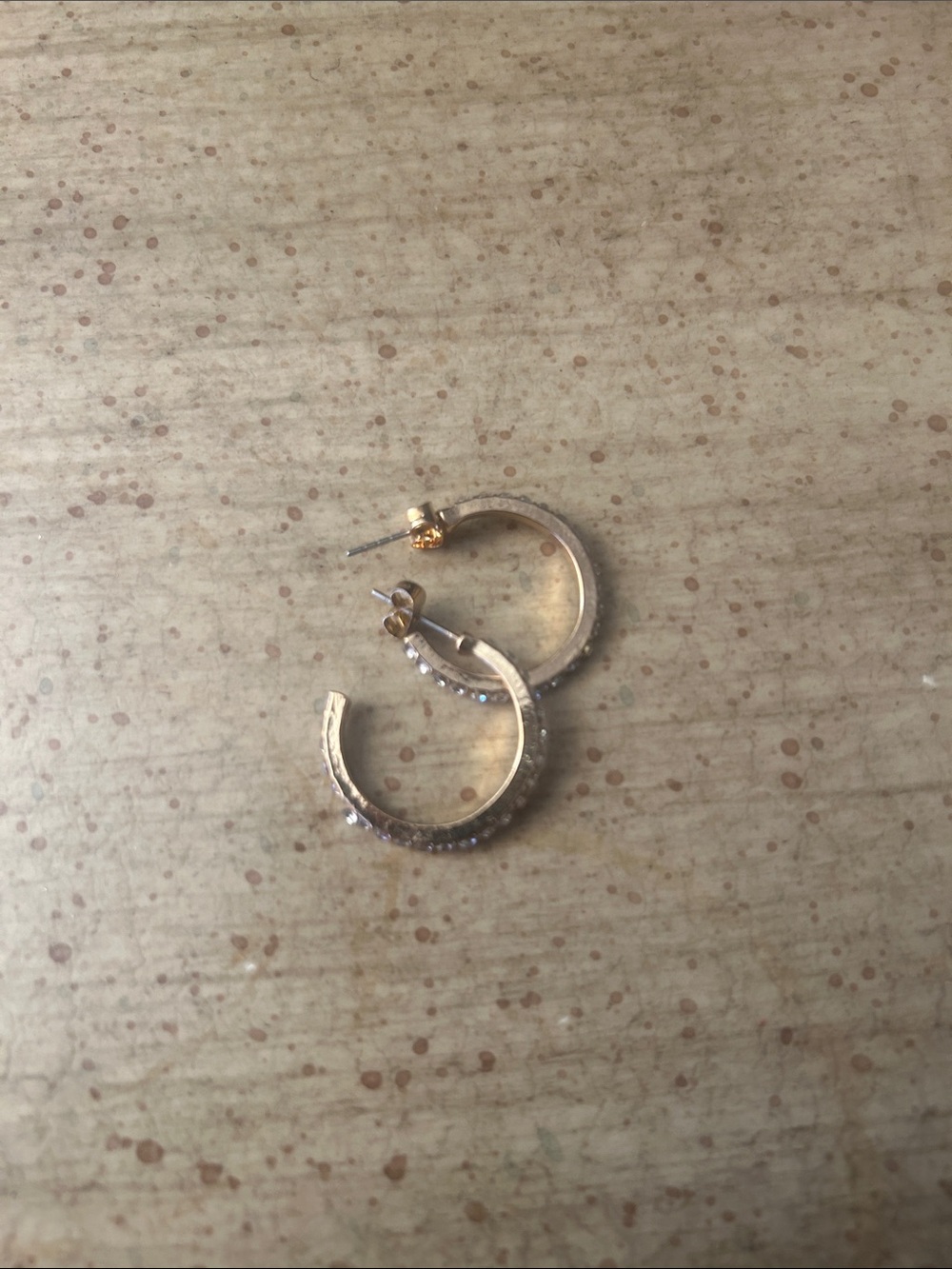 Gold-Tone Crystal Hoop Earrings - Women Jewelry